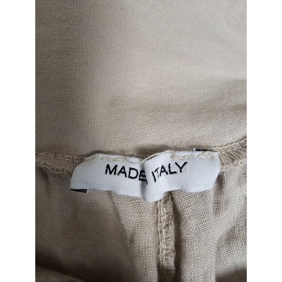 100% Linen Italian Cropped Trousers Size Large - Picture 6 of 8